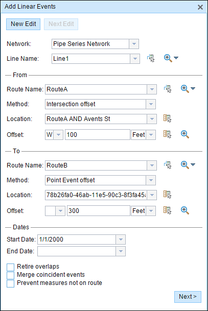 Using the point offset method Using the point offset method